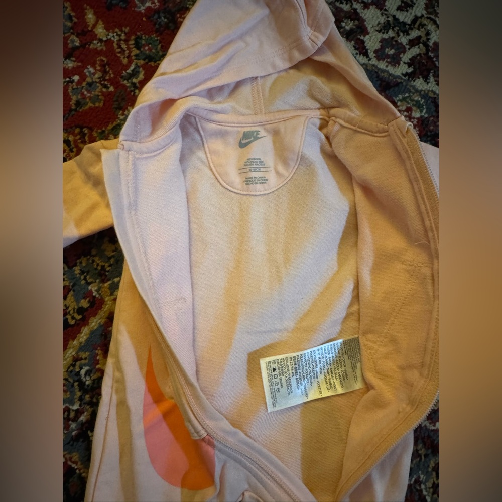 Nike Kids Hooded Jumpsuit and Romper Set - Pink and White - Picture 5 of 9